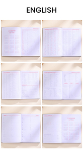 LIUSHUN 2026 stampa personalizzata logo inglese e spagnolo pagina interna Agenda 365 giorni diario pialla taccuino con elastico - Product Image 2