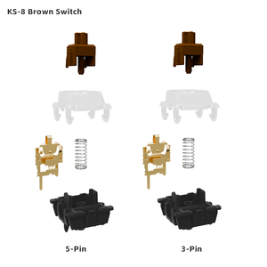 게이트론 KS-8 USB 3핀 5핀 푸시 버튼 기계식 키보드 스위치 (옐로우, 브라운, 블랙, 레드, 화이트, 블루, 그린) - Product Image 5
