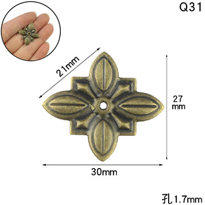Pièce décorative en laiton en forme de fleur, diamètre de la tête de 1/2 pouce, rivet massif à bride, accessoire de quincaillerie - Product Image 3