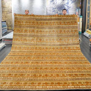 274x362cm gri el yapımı alan çiçek Flatweave damalı el oyma yün halı