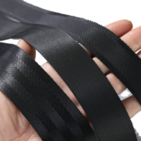 Sangle en tissu résistant imperméable jacquard élastique en Spandex/Nylon de 1,5 pouce à rayures noires pour sacs, chaussures, vêtements et sous-vêtements