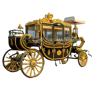 Véhicule de tourisme électrique de luxe à quatre roues, calèche royale pour 4 à 6 personnes, calèche de tourisme tirée par des chevaux - Product Image 4