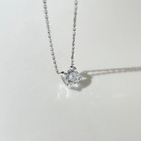Paston 18k diamant cultivé en laboratoire 0,62 ct collier de Style Simple de base chaîne vvs diamant bijoux avec certificat IGI