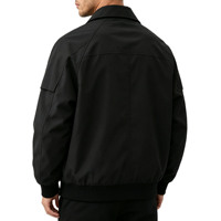 Blouson Bomber Homme Personnalisé à Col Rabattu, Coupe-Vent avec Poches Zippées et Ourlet Côtelé – Manteau Décontracté Quotidien pour Homme