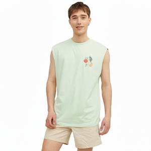 Camiseta Deportiva sin Mangas para Hombre, Talla XL, con Logotipo Personalizado, Transpirable, de Secado Rápido, de Malla de Algodón, con Cuello Redondo, para Correr - Product Image 1