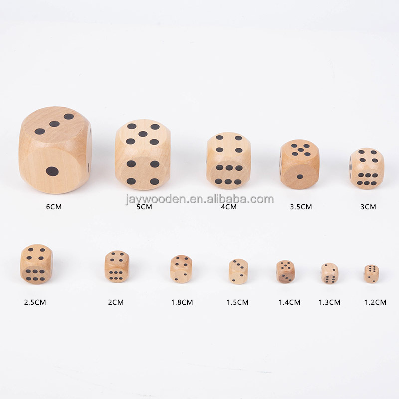 Manufacturers Wood Dice Natural Wooden Polyhedral