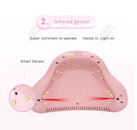 Lámpara de Curado UV de Secado Rápido con 36 LED, 36W, Certificación CE, ROHS, FCC, Doble Voltaje, Enchufe USB, Automática, para Arte de Uñas con Gel