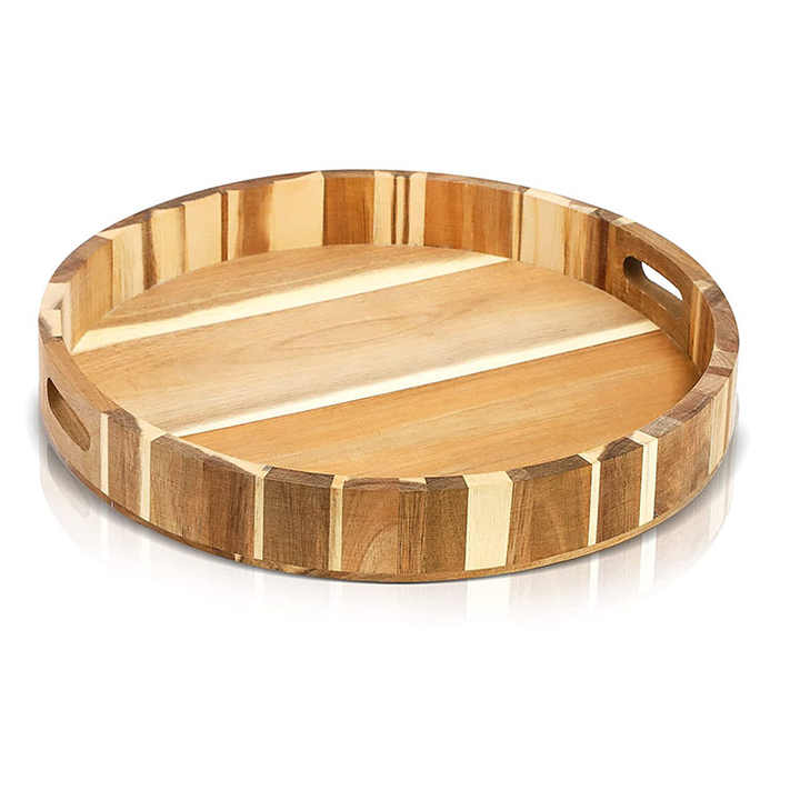 Large Round Ottoman Trays Perfect for Serving Food