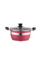 Lot de 6 casseroles de cuisson en acier inoxydable avec revêtement extérieur, compatibles induction, pour la cuisine domestique, ensemble de casseroles et marmites, ustensiles de cuisine