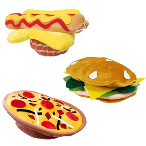 Pizza Hamburger Hot Dog Costume Party Dress Up Funny Food Hats Crazy Novelty Cosplay Hat