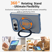 Nouvelle conception, support rotatif à 360 degrés, magnétique, anti-rayures, antichoc, coque pliable pour iPhone Duo, vente en gros