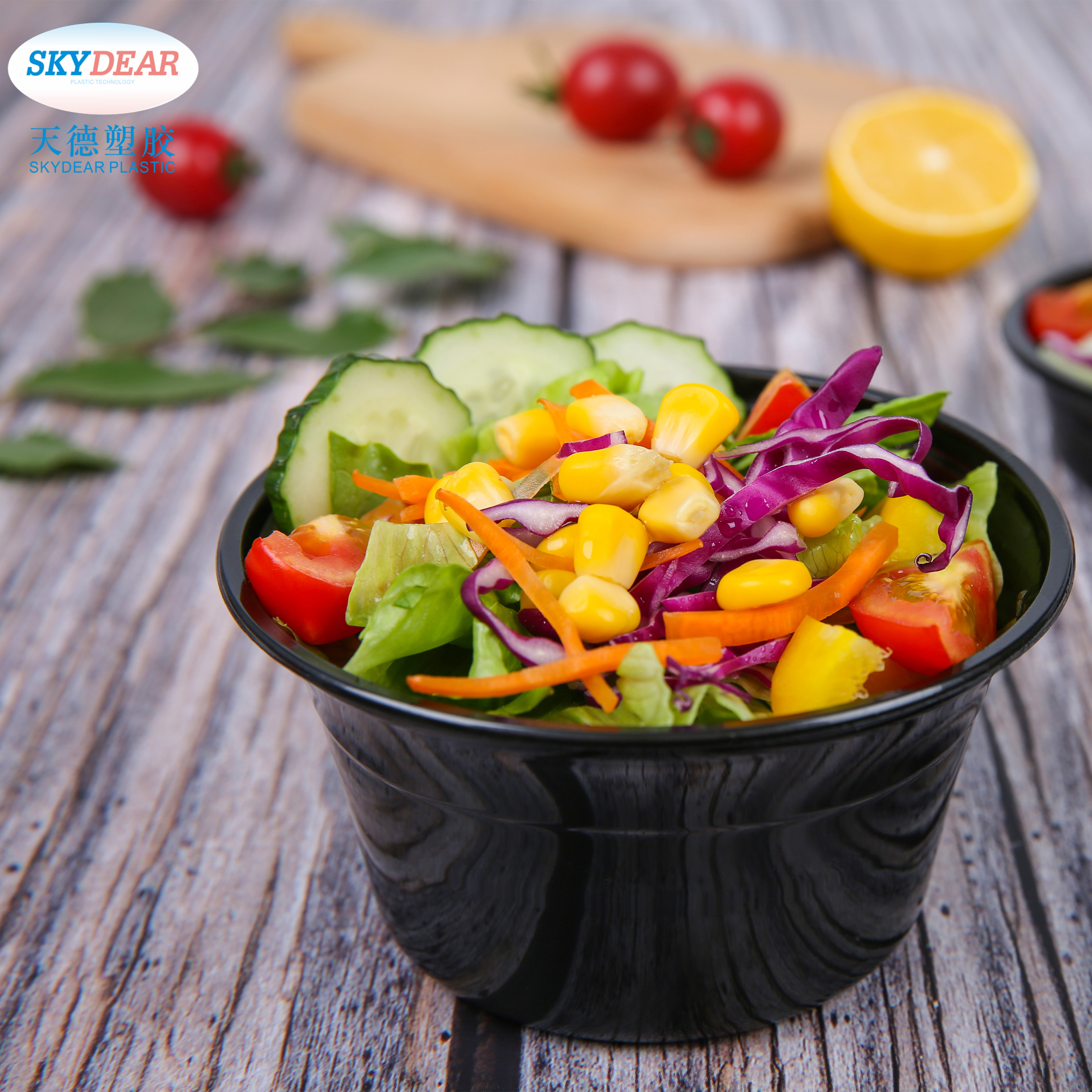 Индивидуальные биоразлагаемые ПЭТ маленькие пластиковые контейнеры, Салатница для кухни, набор еды на вынос и крышка, 16 унций, 24 унции, оптовая продажа