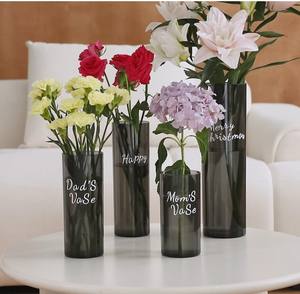 Vases en acrylique transparents noirs cylindriques et trompettes, petits et grands, <span class=keywords><strong>de</strong></span> 10 et 12 pouces, pour fleurs, décoratifs, pour mariage, vente en gros - Product Image 4