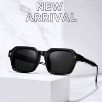 Lunettes de soleil carrées personnalisées 2026 avec logo, protection UV400, monture en acétate, teintées, de qualité supérieure, pour l'extérieur et la mode