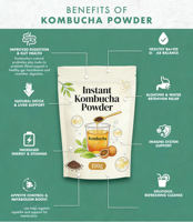 Poudre de Kombucha OEM, Poudre de Thé Kombucha Biologique, Poudre de Kombucha Instantanée pour Boissons