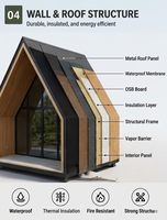 Kit de cabane extérieure préfabriquée en acier modulaire moderne en forme de A, design minimaliste, studio de jardin, école, salon ou espace de vie extérieur