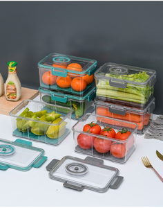 Chân Không Kín Thực Phẩm Lưu Trữ Container Trong Suốt Cống Kín Kín Kín Lật Top Nắp Đa Chức Năng Pet + PP Nhựa Hộ Gia Đình - Product Image 3