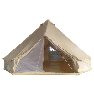 Tenda Glamping di Lusso 3M Impermeabile e Ignifuga Tipo con Rinforzo Dritto Tenda a Campana in Tela per Hotel e Avventure all'Aperto - Product Image 4