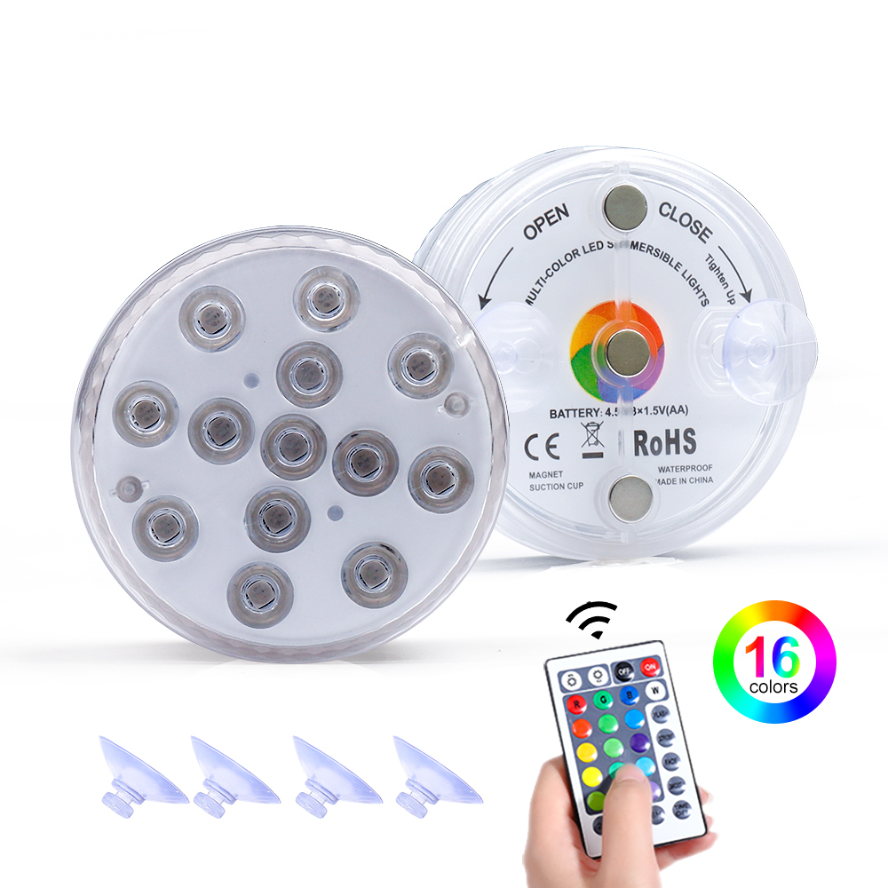 Submersible LED Swimming Pool Light RGB Color Changing Waterproof Light ABS Body Underwater Lamp for Spa Hot Tub Aquarium