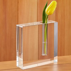 Bình Nụ Khối Thủ Công 5X5Inch 6X6Inch Bình Hoa Lucite Để Trang Trí Nhà Cửa Trang Trí Hiện Đại Pha Lê Thiên Niên Kỷ Ngày Lễ Tình Nhân - Product Image 4
