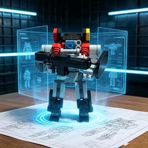Fortify Defense STEM Creative Assembly Bricks Kit <b>Tower</b> Defender Unit‑1 Robot Mecha DIY Building Blocks Play Set For <b>Boy</b> Gift - Product Image 2