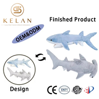 Coussin chauffant électrique en peluche Requin, rembourré en coton PP, jouet animal en peluche personnalisé anti-stress