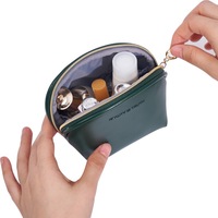 Pochette multifonctionnelle moderne en cuir PU pour monnaies, rouge à lèvres, bijoux et maquillage – Format mini et portable