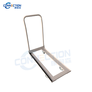 Buitenhotel evenement bruiloft banket zwaarbelastbaar stalen opvouwbaar rollend opslag platform met vier wielen structuur handvat trolley OEM - Product Image 3