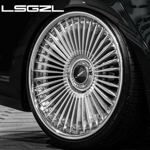 LSGZL kustom 2 potong tempa logam campuran 18 19 20 21 22 inci dipoles roda krom 5x114.3 5x130 6x139.7 pelek untuk Range Rover Jaguar - Product Image 1