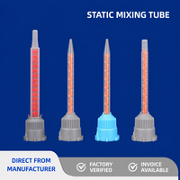 16 tubes mélangeurs statiques 1:1 de 50 ml avec buse et capuchon gris pour adhésif bicomposant 10:1 de 50 ml
