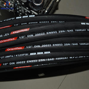 Super Lange Levensduur Industriële Hydraulische Hogedruk Gevlochten Lucht <span class=keywords><strong>Rubber</strong></span> Slang Buisconstructie Flexibele Hydraulische Slang - Product Image 5