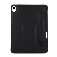 Étui folio pour tablette en TPU souple compatible avec la série iPad, sangle de transport amovible, support multi-angles