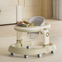 Trotteur Évolutif et Poussette Bébé Réglable en Hauteur avec Roues et Siège pour l'Apprentissage de la Marche des Tout-Petits et Enfants, Inclut des Jouets Ludiques