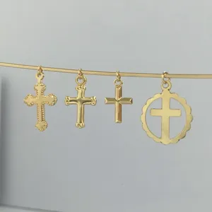 Fine Jewelry Cross Charms 14K Gold Filled Permanent Pendant Findings