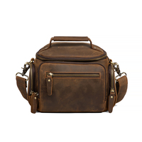 Sac de poitrine/épaule/messager vintage personnalisé en cuir véritable pour homme, fermeture éclair étanche, grande capacité, durable