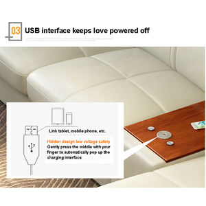 आधुनिक फर्नीचर सोफा सेट अमेरिकी लक्जरी चमड़े कमरे में रहने वाले Multifunctional हीटिंग सोफे रेफ्रिजरेटर मालिश सोफे धातु MAXKY - Product Image 6