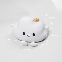 Lampe Nuage Créative en Silicone pour Bébé et Enfant, Veilleuse LED Rechargeable à Contrôle Tactile, Lumière Blanche Chaude, Idéale pour Chambre et Table de Chevet