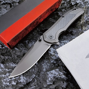 Couteau pliant de survie et de camping EDC de qualité industrielle DIY OEM Ker shaw Fringe 8310, acier 420, manche en fibre de carbone incrustée - Product Image 2