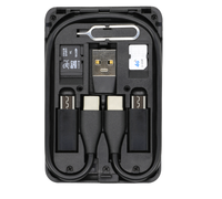 2025 nouveau Design malfonctionnel téléphone accessoires boîte S d Sim carte fente broche support pour téléphone 3 en 1 données câble Usb