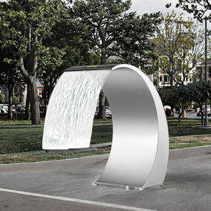 Fontana Paesaggistica, Fontana d'Acqua Ultra-Silenziosa con Sculture a Rilievo per Patio, Area Lounge e Cortile Segreto - Product Image 3