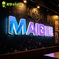 Lettres en relief 3D personnalisées Infinity Abyss, lettres en relief LED, acrylique transparent, lumière néon, contrôlées par Bluetooth, étanches IP65, publicité