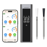 Thermomètre alimentaire sans fil à double sonde, thermomètres numériques intelligents pour la maison, pour four, barbecue, cuisson, grillades