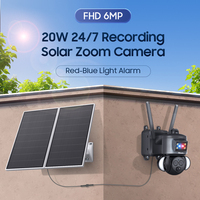 Cámara de Seguridad Solar Wistino 6MP con Zoom 12X, Grabación Continua, Lente Dual Ubox, Visión Nocturna a Color 4G, Detección de Movimiento