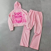 Ensemble de survêtement homme 2 pièces style Y2K surdimensionné avec impression sérigraphiée, fabrication ODM/OEM Benta Shangpin, streetwear décontracté, sweat à capuche et pantalon amples