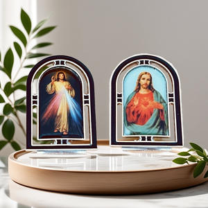 Figuras de Jesús de Colores KOMI, Marco de Arco de Esmalte, Adornos Católicos de Escritorio para Mesa, Decoración de Pared para el Hogar, Regalos Cristianos - Product Image 3