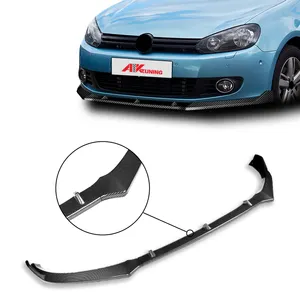 For volkswagen golf 6 10-13 PP Black Front Bumper Body Kit Spoiler Lip hot sell carbon look