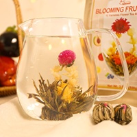 Thé de fleurs en boule artisanal de qualité européenne, fabriqué en Chine, aux fleurs de lys, jasmin et marguerite, pour cadeau