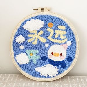 Kit de broderie au poinçon Paysage DIY, ensemble de démarrage <span class=keywords><strong>pour</strong></span> tapis et décor mural, fil de coton - Product Image 2