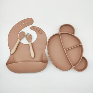 Service de table <span class=keywords><strong>Mickey</strong></span> <span class=keywords><strong>Mouse</strong></span> classique en quatre pièces, anti-chute, anti-brûlure, facile à nettoyer, en gel de silice, <span class=keywords><strong>vaisselle</strong></span> complémentaire pour bébé - Product Image 5