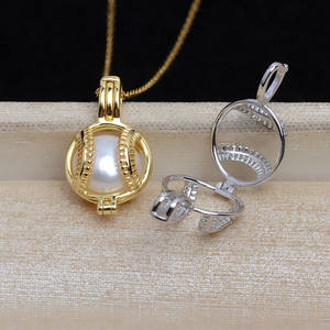 Colgante de Plata S925 con Forma de Corazón, Sin Perforar, 8mm 6mm, para Collares de Mujer, 5123, Accesorio para DIY, Soporte para Piedras Principales de Circonio - Product Image 1